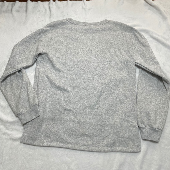 Disney Minnie Mouse Heather Gray Pullover Sweatshirt 3-D Women's Medium - Picture 12 of 12